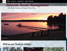 Tablet Screenshot of lakesiderentalmanagement.com